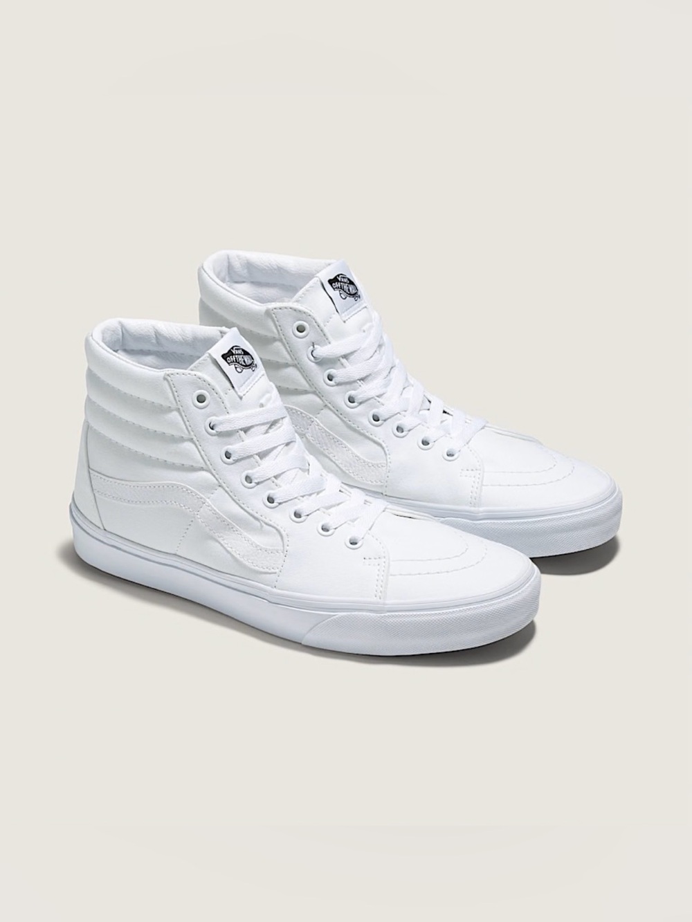 Vans Sk8-Hi White High-Top Canvas Sneakers